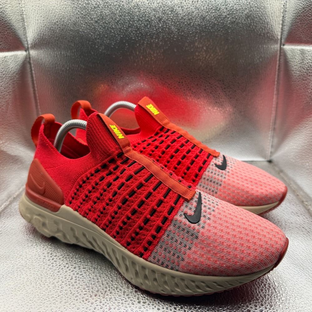 Size 9.5 Nike React Phantom Run Flyknit 2 Siren Red Mens Sneakers DV2145-600